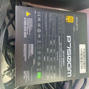 GIGABYTE P750GM Power Supply - Black with Gold 80 Plus Badge